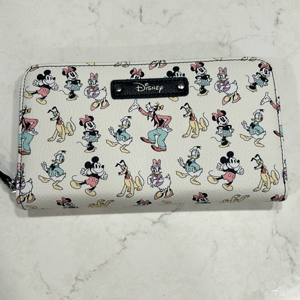 Disney Character Print Wallet - White